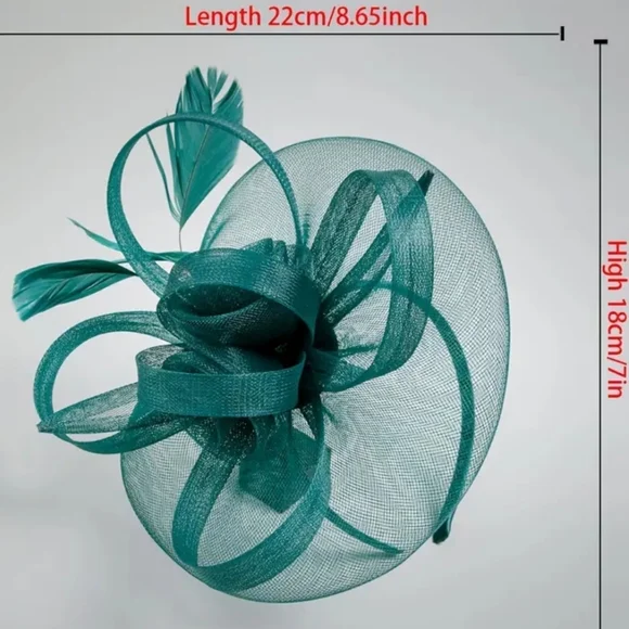 🐎NEW! Hunter Green Kentucky Derby Hat - Picture 2 of 9